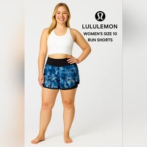 lululemon athletica Blue Athletic Shorts Running High Waist Yoga Athletic Sz 10